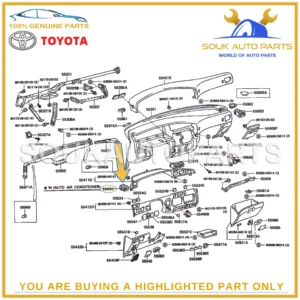 55650-60050 Genuine Toyota REGISTER ASSY, INSTRUMENT PANEL, NO.1 5565060050 OEM