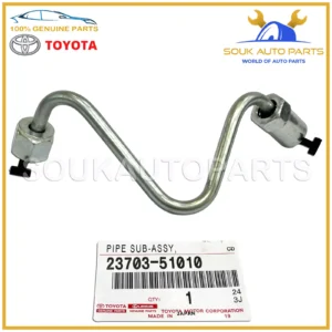 23703-51010 Genuine Toyota PIPE SUB-ASSY, INJECTION, NO.3 2370351010 LC