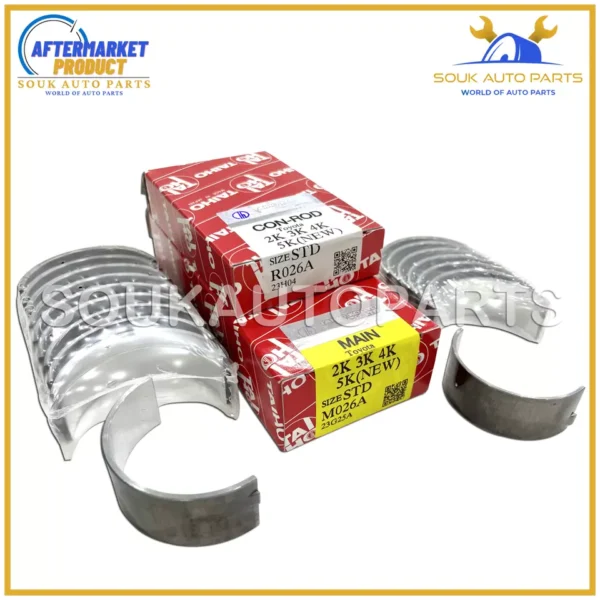 MAIN & CON ROD BEARING SET 2K 3K 4K 5K For Toyota TOWNACE CARINA STARLET 1969-96