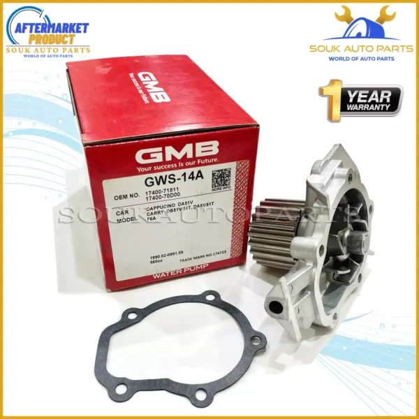 GMB WATER PUMP For SUZUKI CARRY TRUCK EVERY F6A 17400-71811