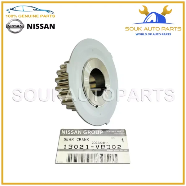 13021-VB302 Genuine Nissan SPROCKET CRANKSHAFT GEAR, 13021VB302 OEM