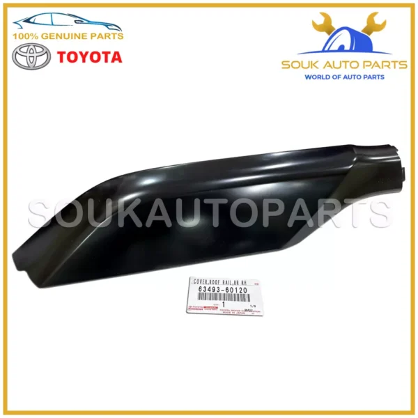 63493-60120 Genuine Toyota COVER, ROOF RACK LEG, REAR RH 6349360120