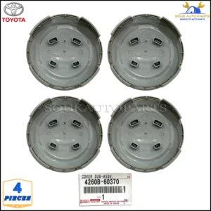4260B-60370 Genuine Toyota ORNAMENT ASSY, WHEEL HUB SET OF 4 Pcs 4260B60370 OEM