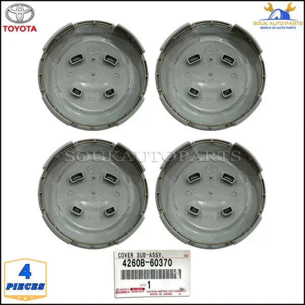4260B-60370 Genuine Toyota ORNAMENT ASSY, WHEEL HUB SET OF 4 Pcs 4260B60370 OEM