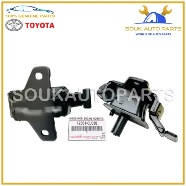 12361-0L030 Genuine Toyota INSULATOR SET (2PCS), ENGINE MOUNTING, FRONT 1KD 2KD
