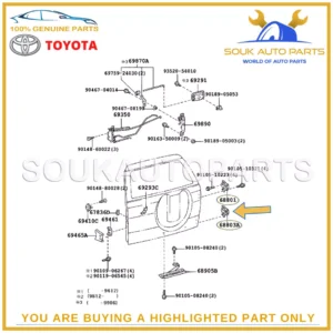 68801-60030 Genuine Toyota TAILGATE DOOR HINGE 6880160030 OEM LAND CRUISER PRADO