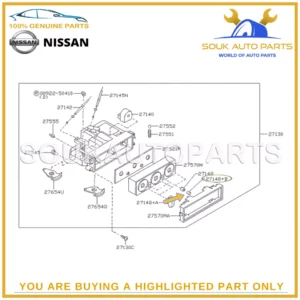 27559-8H300 Genuine Nissan KNOB-CONTROL 275598H300 OEM