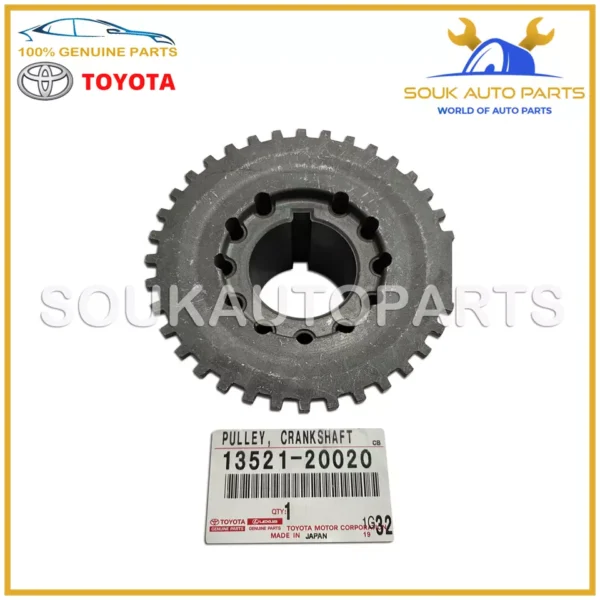 13521-20020 Genuine Toyota PULLEY, CRANKSHAFT TIMING 1/2/3MZFE 1352120020 OEM