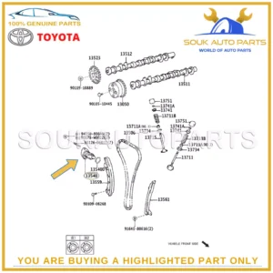 13540-22022 GENUINE TOYOTA TENSIONER ASSY, TIMING CHAIN 1ZZ-FE 1354022022 OEM