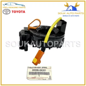 84306-0K051 Genuine Toyota SPIRAL CABLE SUB-ASSY 843060K051 OEM