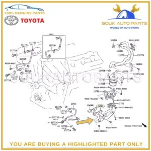 15767-31020 Genuine Toyota ENGINE OIL COOLER PIPE WITH GASKETS 1576731020 OEM