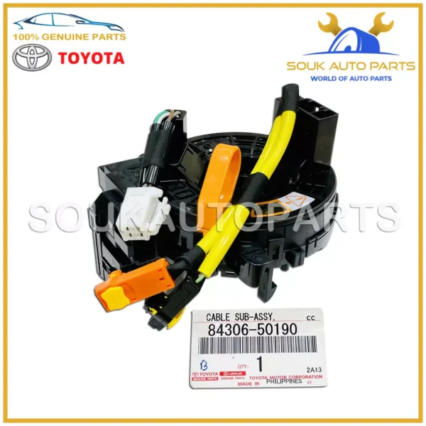 84306-50190 Genuine Toyota SPIRAL CABLE SUB-ASSY 8430650190 OEM