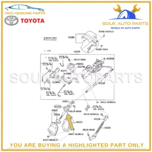 45220-60140 Genuine Toyota SHAFT ASSY, STEERING INTERMEDIATE 4522060140 OEM