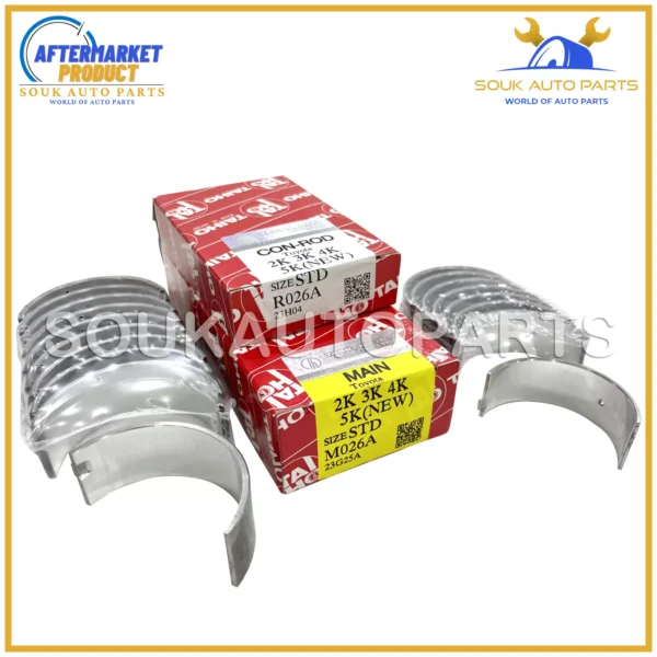 MAIN & CON ROD BEARING SET 2K 3K 4K 5K For Toyota TOWNACE CARINA STARLET 1969-96