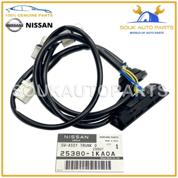 25380-1KA0A Genuine Nissan SWITCH ASSY-TRUNK OPENER 253801KA0A OEM