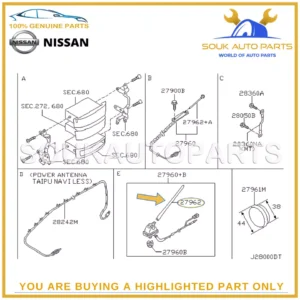 28215-38Y06 Genuine Nissan ROD-ANTENNA 2821538Y06 OEM