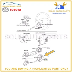 84306-02130 Genuine Toyota CABLE SUB-ASSY, SPIRAL 8430602130 OEM