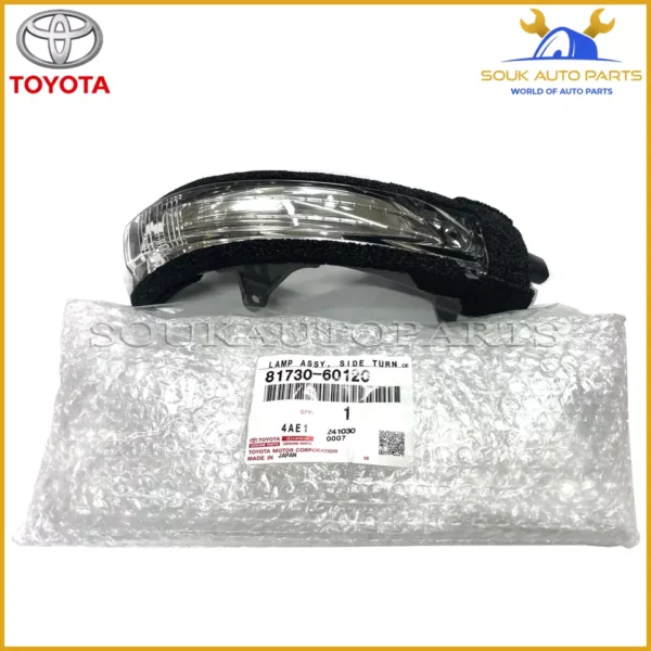 81730-60120 Genuine Toyota LAMP ASSY, SIDE TURN SIGNAL, RH 8173060120 OEM