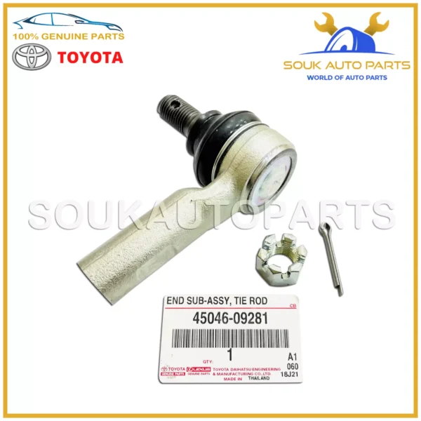 45046-09281 Genuine Toyota END SUB-ASSY, TIE ROD, RH/LH OEM FORTUNER HILUX