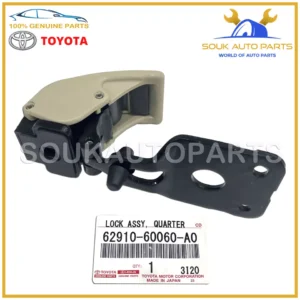 62910-60060-A0 Genuine Toyota LOCK ASSY, QUARTER WINDOW 6291060060A0 OEM