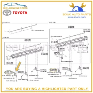 51085-60010 Genuine Toyota SIDE STEP, BRACKET NO.1 ASSY RH/LH 5108560010 OEM