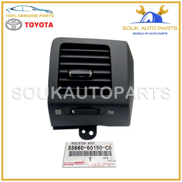 55660-60150-C0 Genuine Toyota REGISTER ASSY, INSTRUMENT PANEL, NO.2