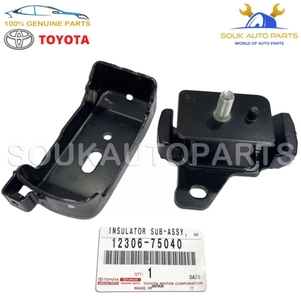 12306-75040 Genuine Toyota INSULATOR, ENGINE MOUNTING,FRONT LH 1230675040 OEM