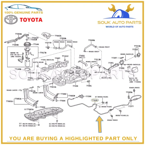 77035-0K130 Genuine Toyota FUEL LID LOCK CONTROL CABLE SUB-ASSY 770350K130 OEM