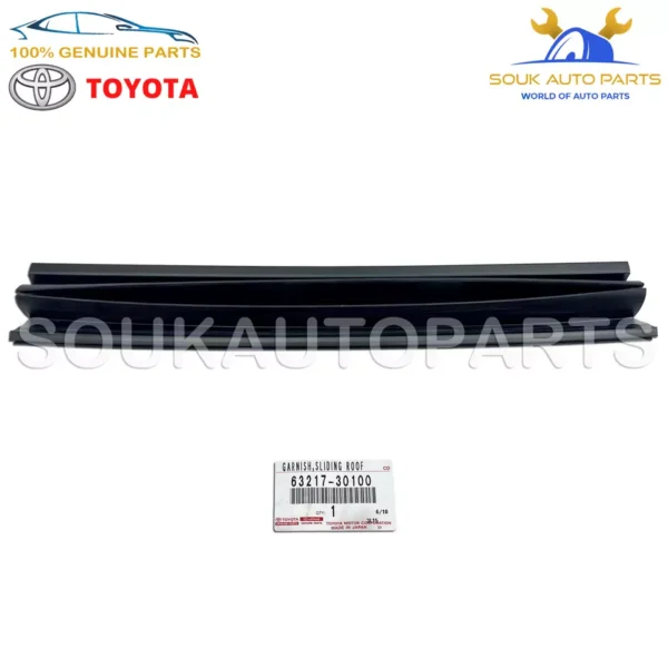 63217-30100 Genuine Toyota GARNISH SLIDING ROOF SIDE, RH 6321730100 OEM CROWN