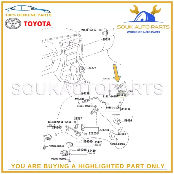 89413-24010 Genuine Toyota TRANSMISSION REVOLUTION SENSOR 8941324010 OEM