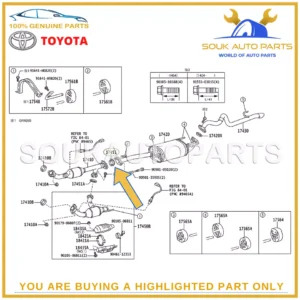 17451-31020 Genuine Toyota GASKET, EXHAUST PIPE 1745131020 OEM