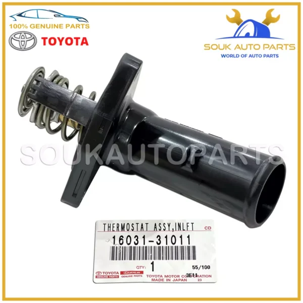 16031-31011 Genuine Toyota WATER INLET SUB-ASSY, w/THERMOSTAT 1603131011 OEM