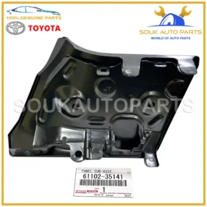 61102-35141 Genuine Toyota PANEL, FRONT FENDER SIDE, UPPER LH 6110235141 OEM