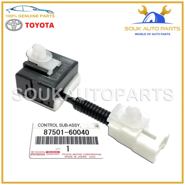 87501-60040 Genuine Toyota CONTROL SUB-ASSY, SEAT HEATER, RH/LH 8750160040 OEM