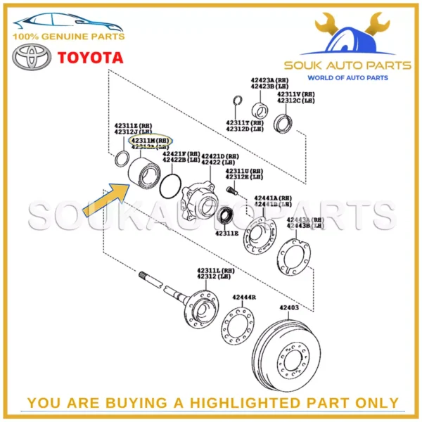 90366-T0060 Genuine Toyota TAPERED ROL BEARING 90366T0060 OEM