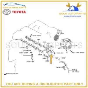 23207-20011 Genuine Toyota DAMPER ASSY, FUEL PRESSURE PULSATION 2320720011 OEM