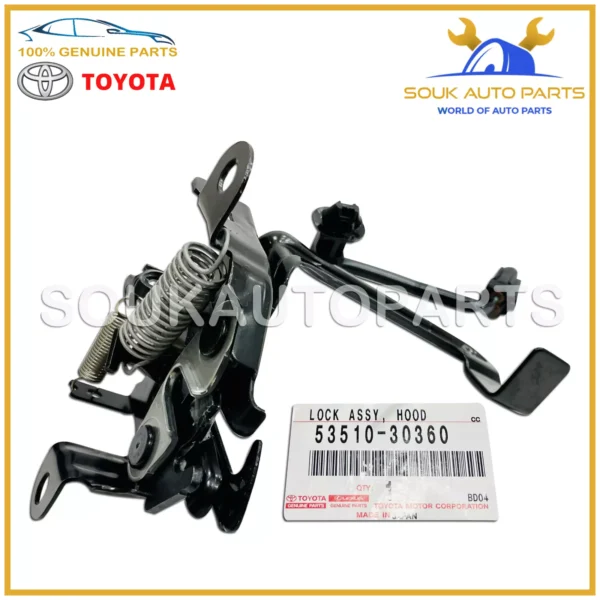 53510-30360 Genuine Toyota LOCK ASSY, HOOD 53510-30360 OEM