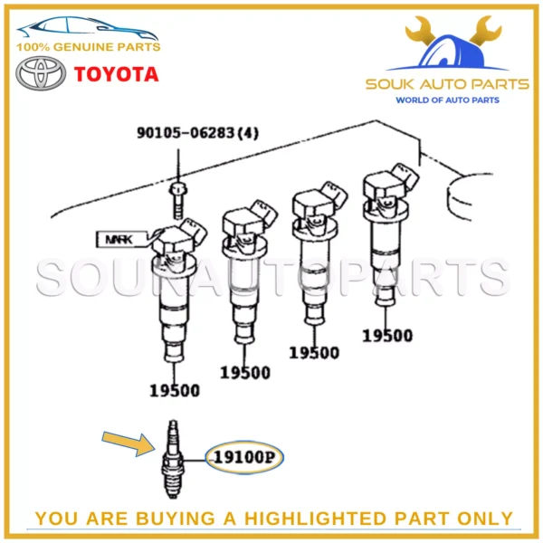 90919-01164 Toyota Genuine SPARK PLUG SET (4 Pcs) OEM Lexus ES300h RX350