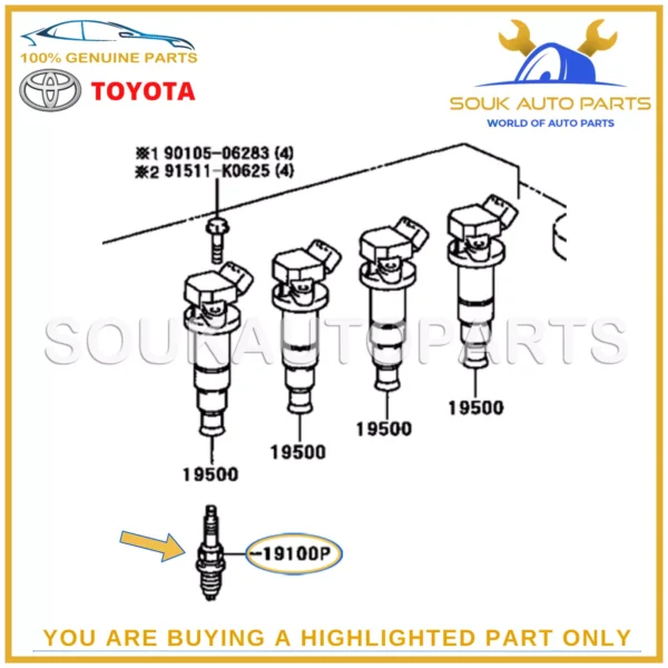 90919-01217 Genuine Toyota SPARK PLUG SET SET OF 4 PCS SK16R11 IRIDIUM