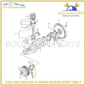12630-57B01 Genuine Suzuki GEAR, CRANK TIMING BELT 1263057B01 OEM ESCUDO JIMNY