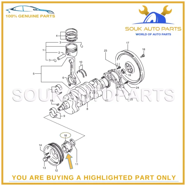 12630-57B01 Genuine Suzuki GEAR, CRANK TIMING BELT 1263057B01 OEM ESCUDO JIMNY
