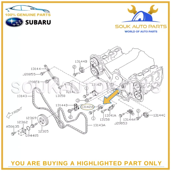 13142-AA030 Genuine Subaru TIMING CHAIN LOWER TENSIONER,13142AA030 OEM Legacy