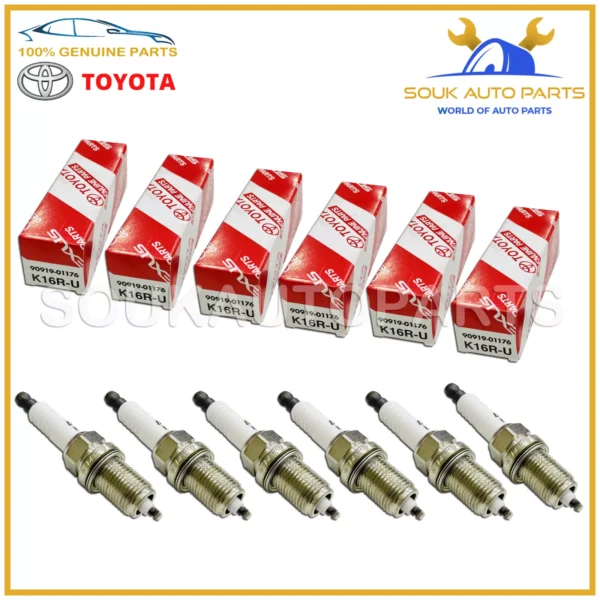 90919-01176 Genuine Toyota PLUG, SPARK SET OF 6 Pcs For LAND CRUISER Lexus LX450