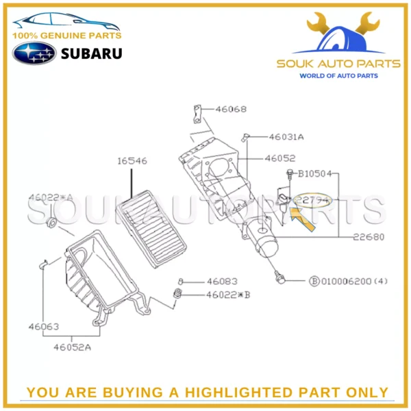 22794-AA010 Genuine Subaru METER CP-AIR FLOW 22794AA010 IMPREZA FORESTER EJ20