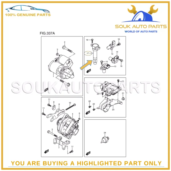 33400-51K40 Genuine Suzuki COIL, IGNITION