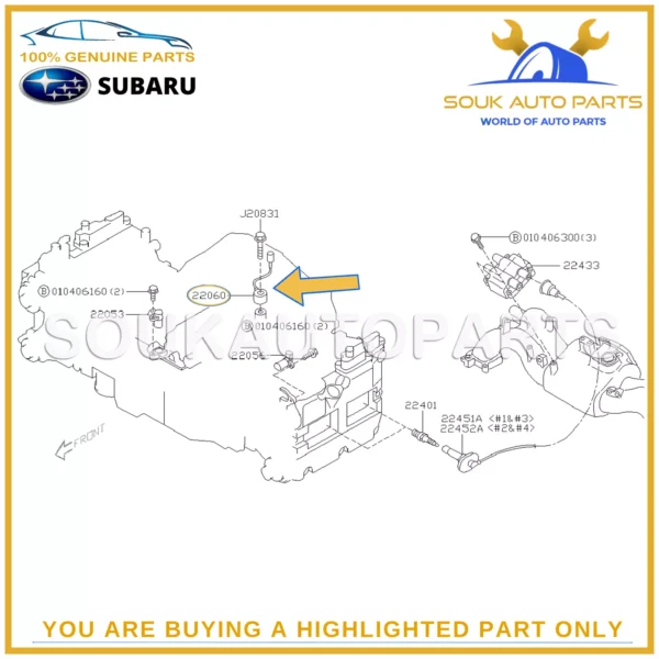 22060-AA100 Genuine Subaru KNOCK SENSOR ASSY 22060AA100 OEM