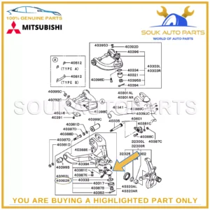 MR296270 Genuine Mitsubishi BALL JOINT KIT, FRONT SUSPENSION LOWER ARM, RH OEM
