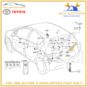 84840-28040 TOYOTA GENUINE BACK DOOR OPENER SWITCH 8484028040 OEM