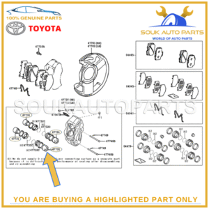 47731-35040 Genuine Toyota PISTON, FRONT DISC BRAKE 4773135040 OEM - Image 5