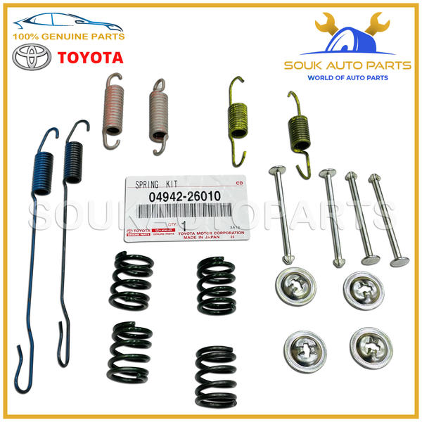 04942-26010 Genuine Toyota SPRING KIT, REAR BRAKE 0494226010 OEM